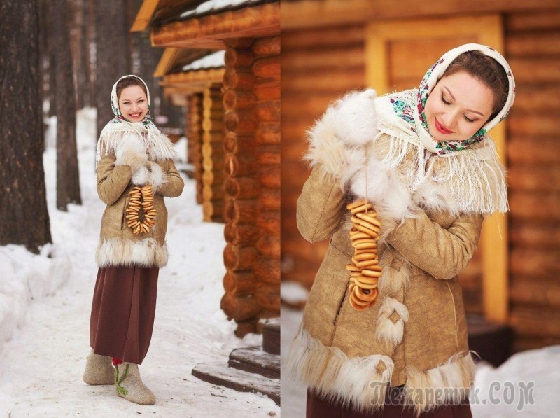 Зимняя одежда в русском стиле