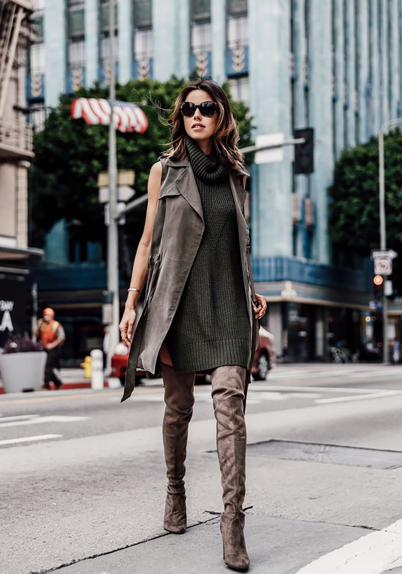 Ботфорты Zara стрит стайл
