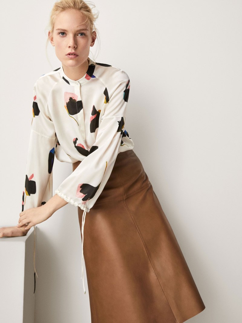Кожаная юбка massimo Dutti