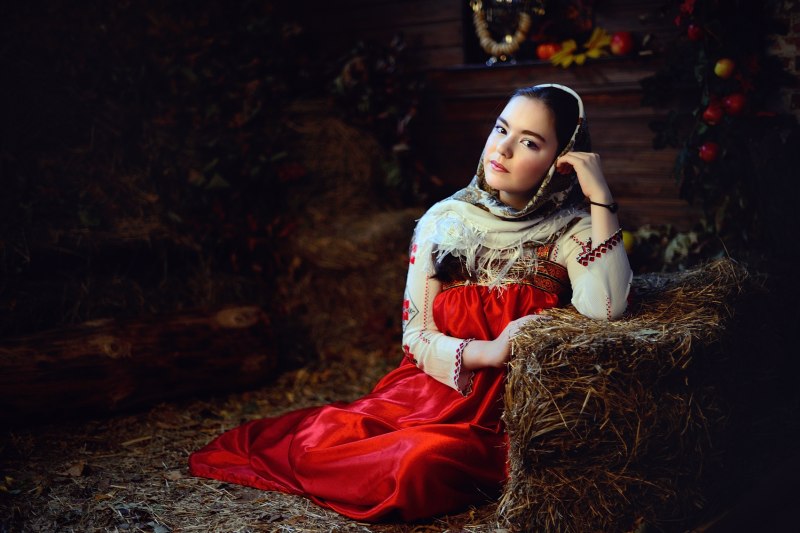 Фотосессия в русском народном костюме