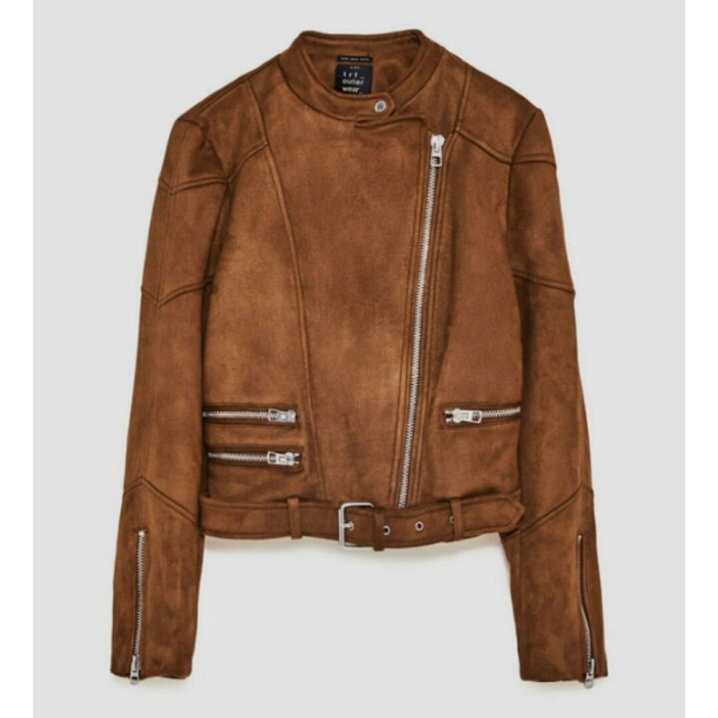 Замшевая косуха Zara
