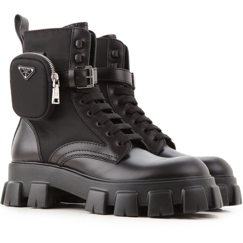 Prada ботинки мужские черные