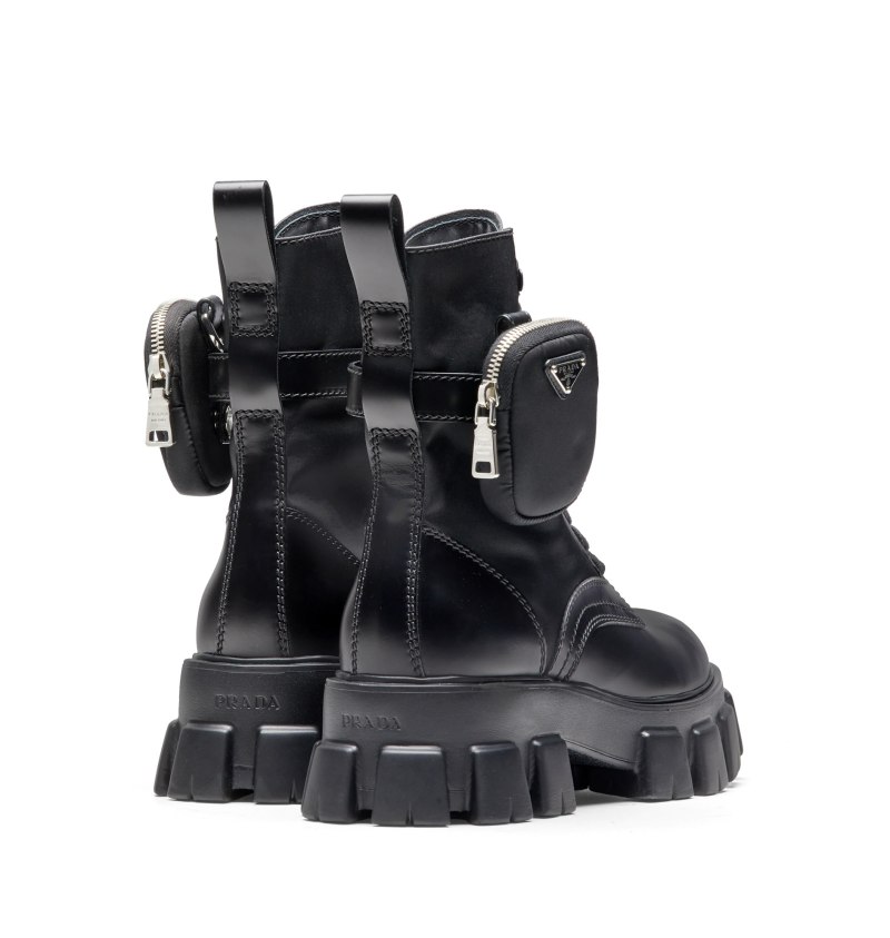 Ботинки Prada Ankle Pouch Combat Boots Black