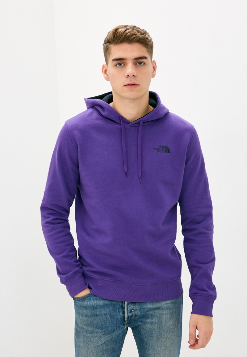 Мужские худи the North face фиолетовым цветом
