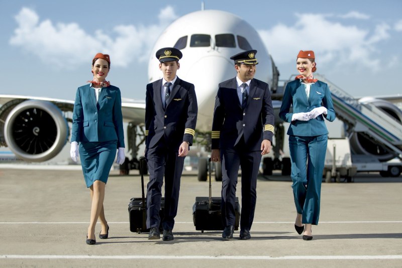 Форма стюардесс в Uzbekistan Airways