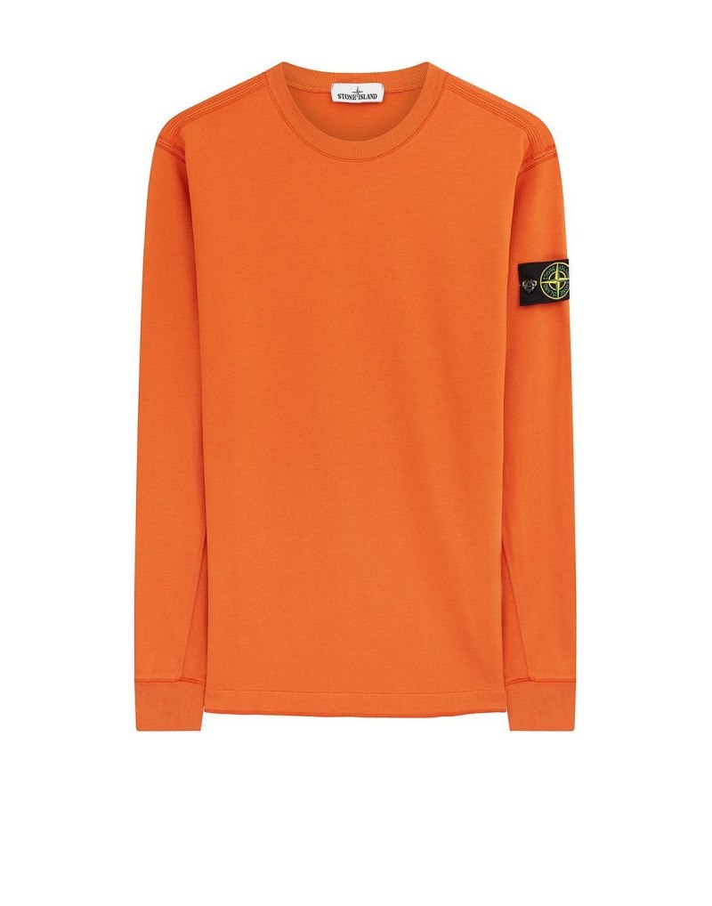 Оранжевый свитшот Stone Island