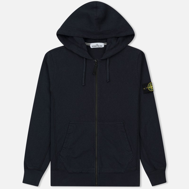 Худи Stone Island с капюшоном черный