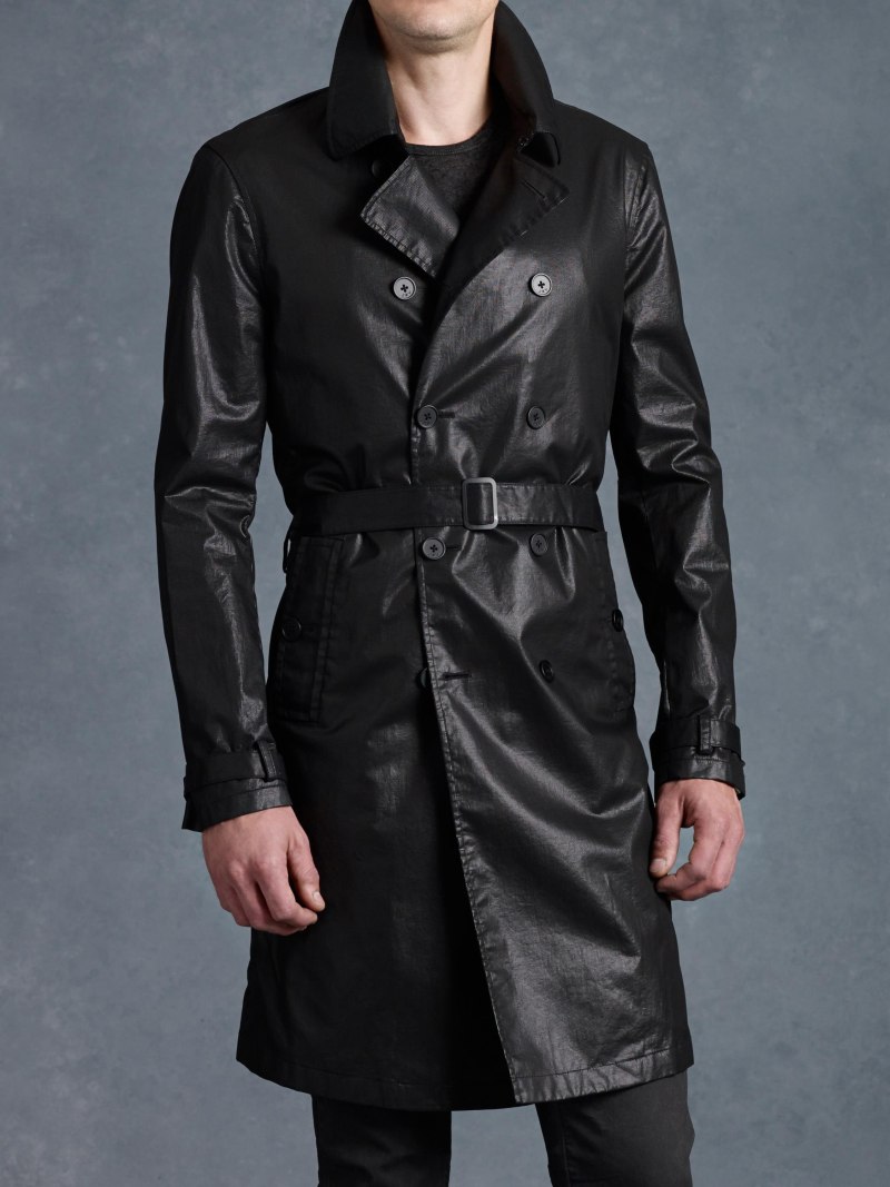 Пальто Trench Coat мужской кожаный