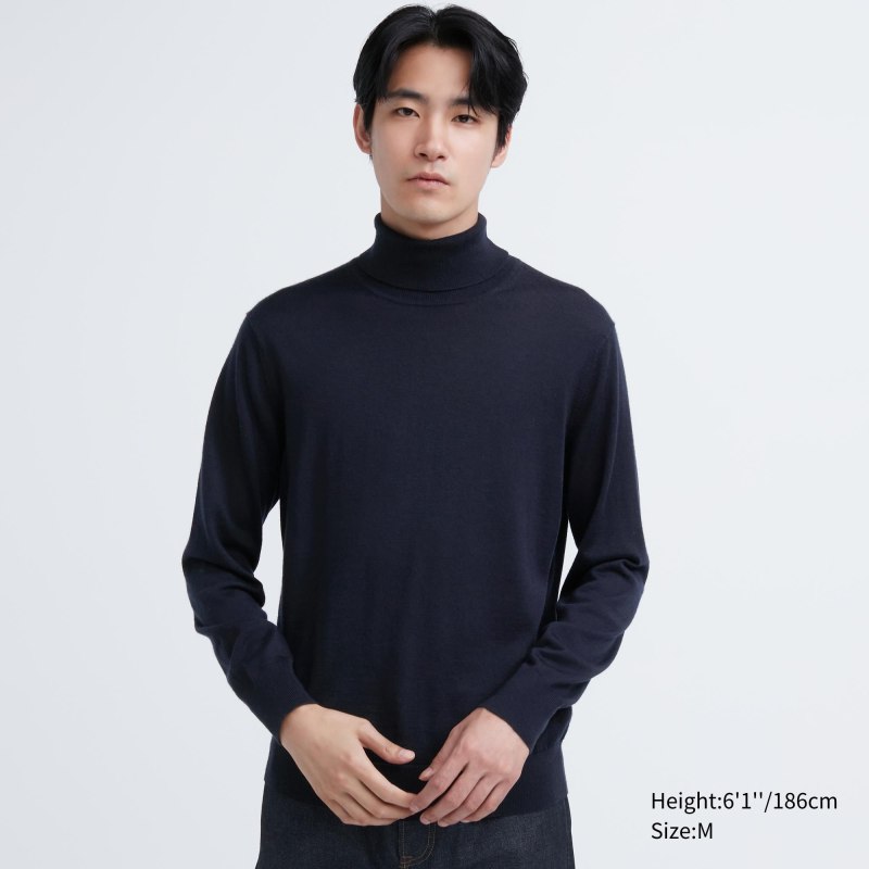 Шерстяная мужская водолазка Uniqlo