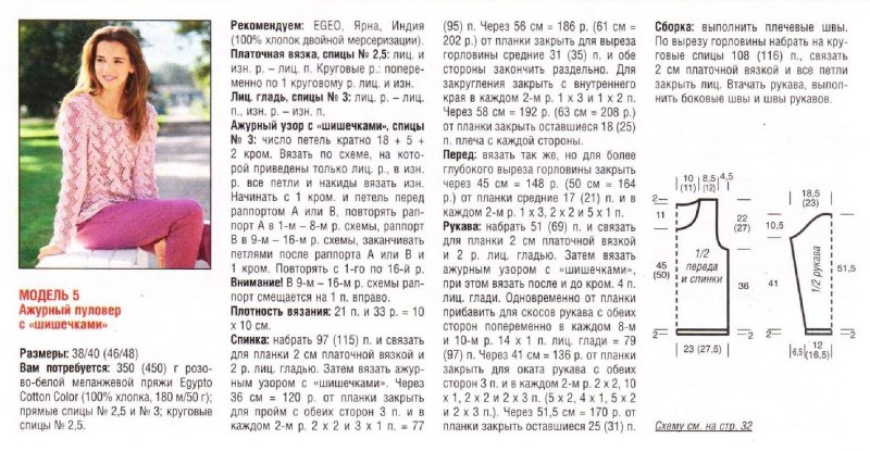 Джемпера женские спицами со схемами из тонкой пряжи
