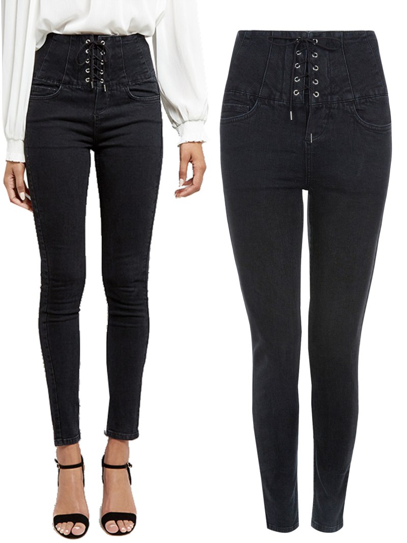 Джинсы с корсетом женские