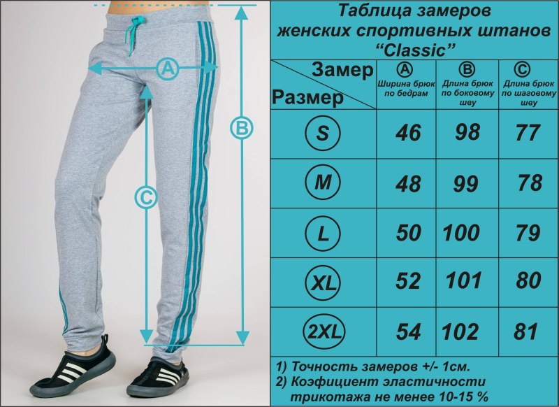 Размер брюк женских