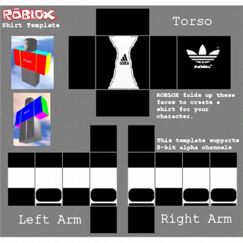 Shirt Roblox adidas Black Jacket