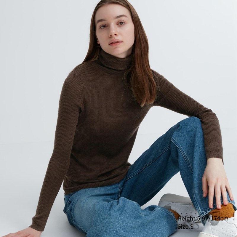 Uniqlo джемпер из мериносовой шерсти синий