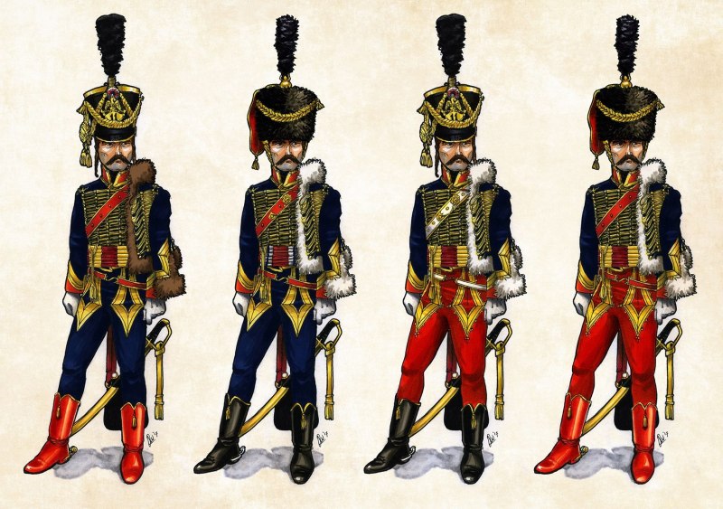 Форма Гусар русской армии 1812 года