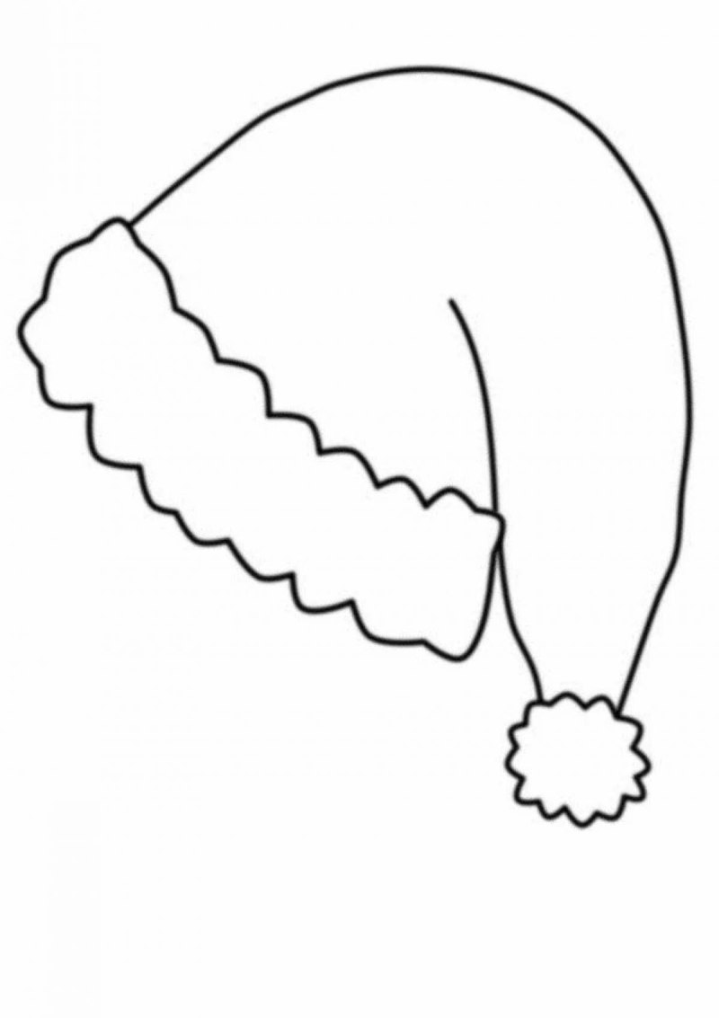 Новогодняя шапка раскраска