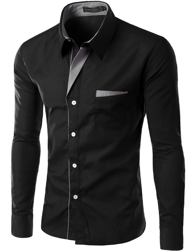 Мужские рубашки Slim Fit masculina Business