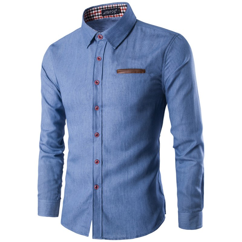 Zara men рубашка Slim Fit с длинным рукавом 77302