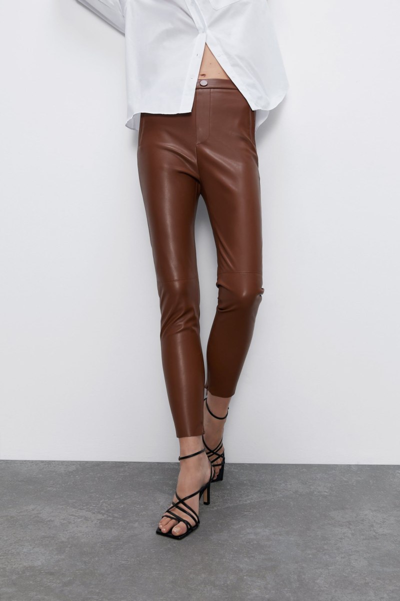 Брюки Zara экокожа