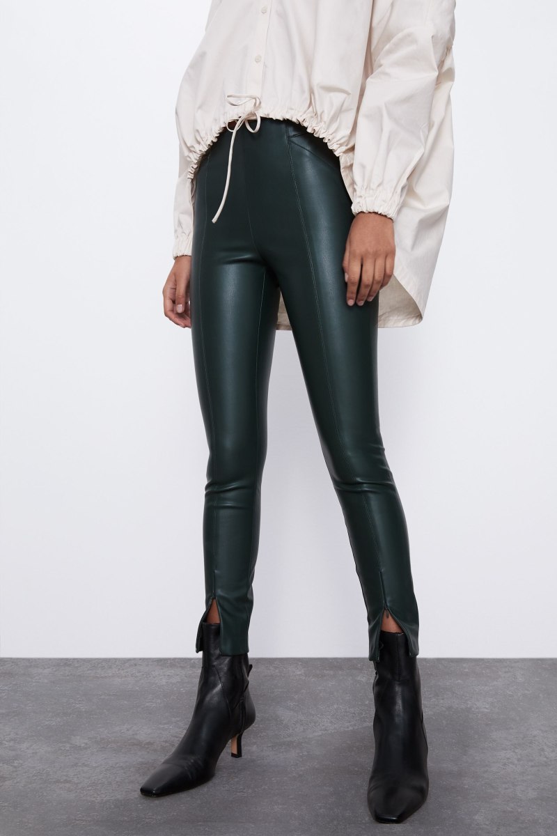 Кожаные лосины Zara
