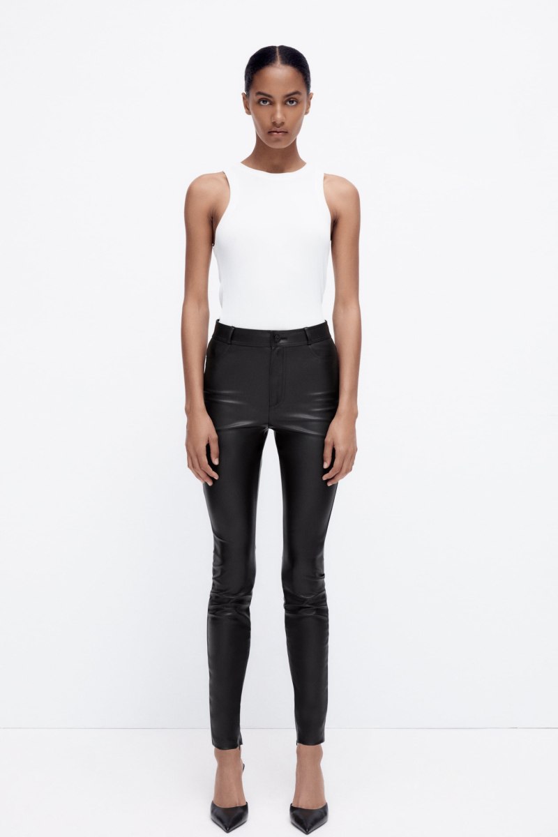 Кожаные брюки Zara