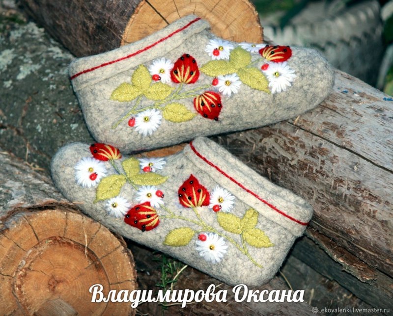 Войлочные тапки чуни