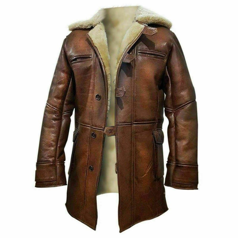 Shearling fur Trench Coat мужской