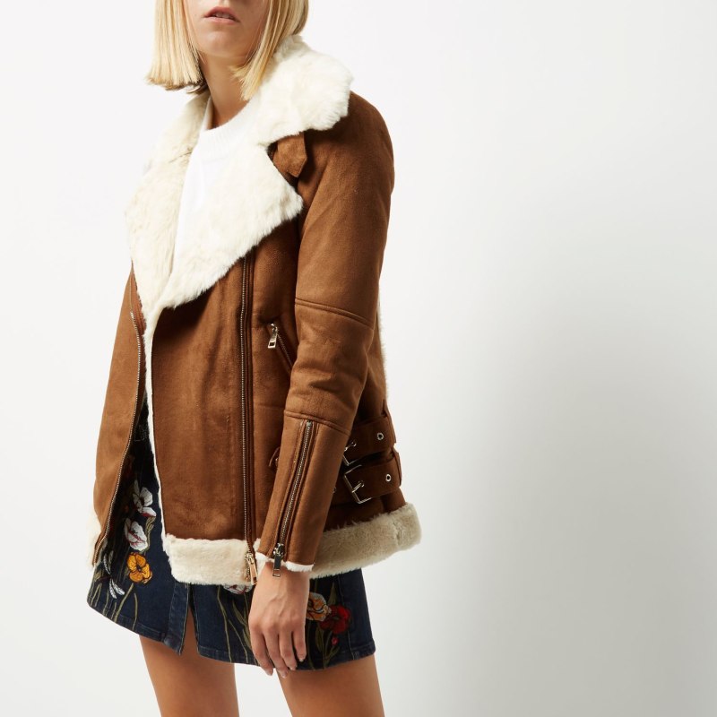 Дубленка River Island Авиатор