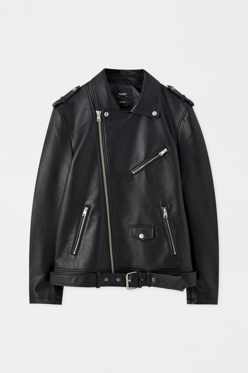 Pull and Bear кожаная куртка мужская