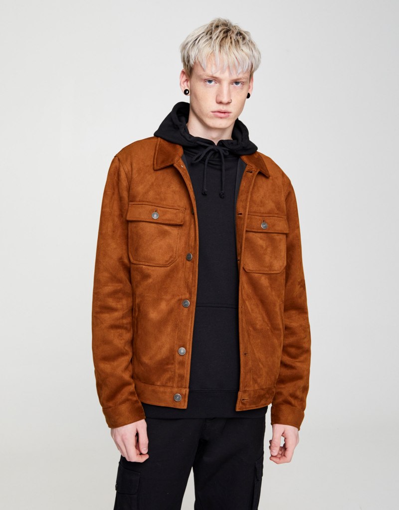Кожаная куртка Pull and Bear