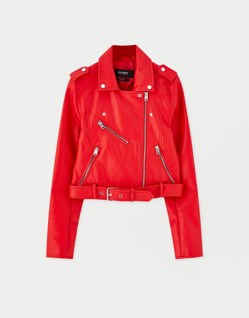 Косуха Pull and Bear красная женская