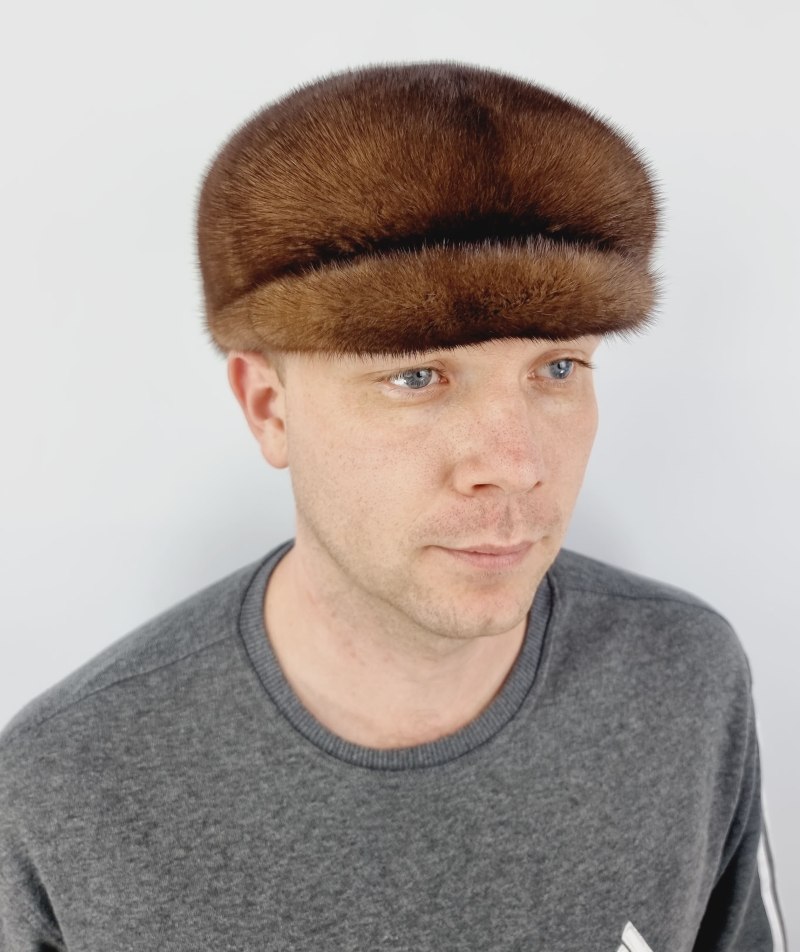 Фуражка из норки мужская