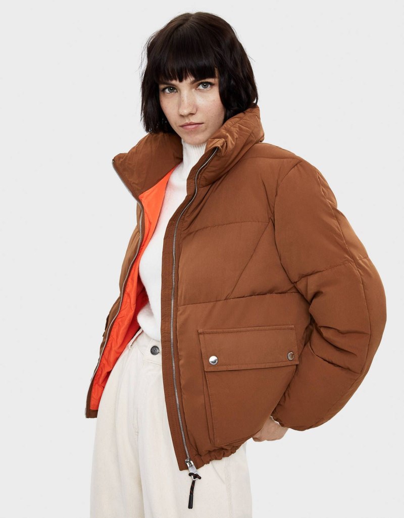 Bershka куртка коричневая женская