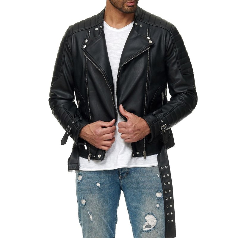 Кожаная косуха guess мужская