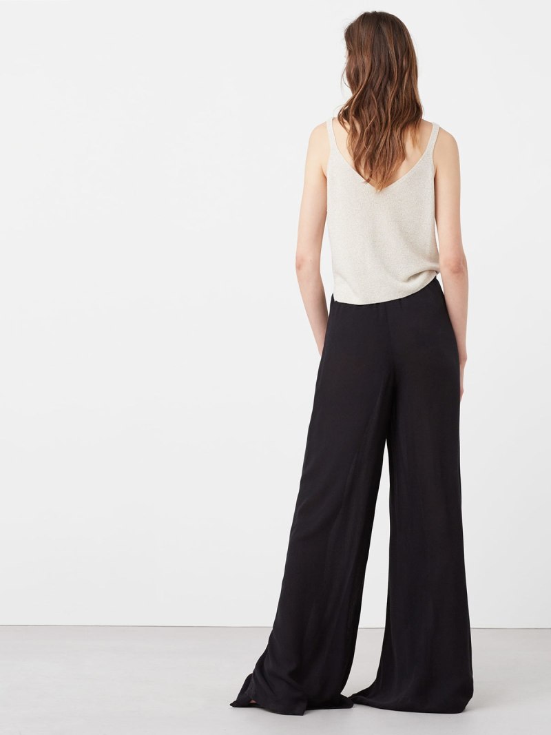 Брюки Mango committed черные широкие