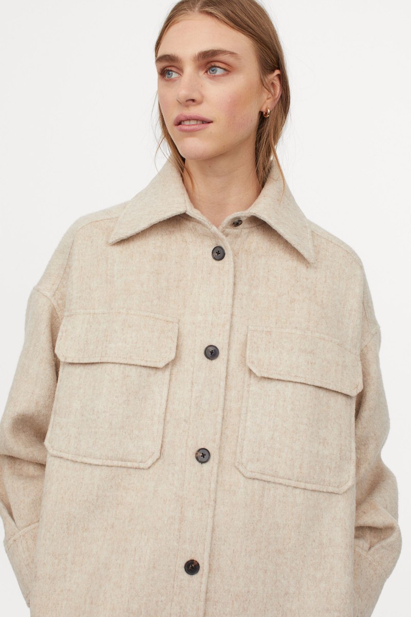 Пальто рубашка h&m