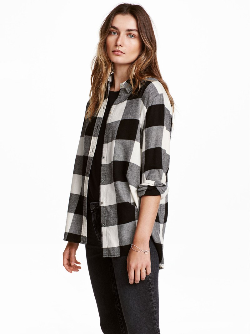Рубашка в клетку женская h&m