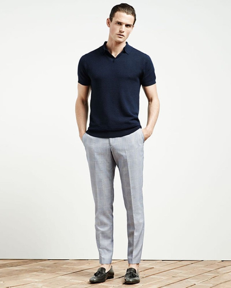 Брюки мужские Henderson серый с черным. AW 19 Slim 161258. 1027