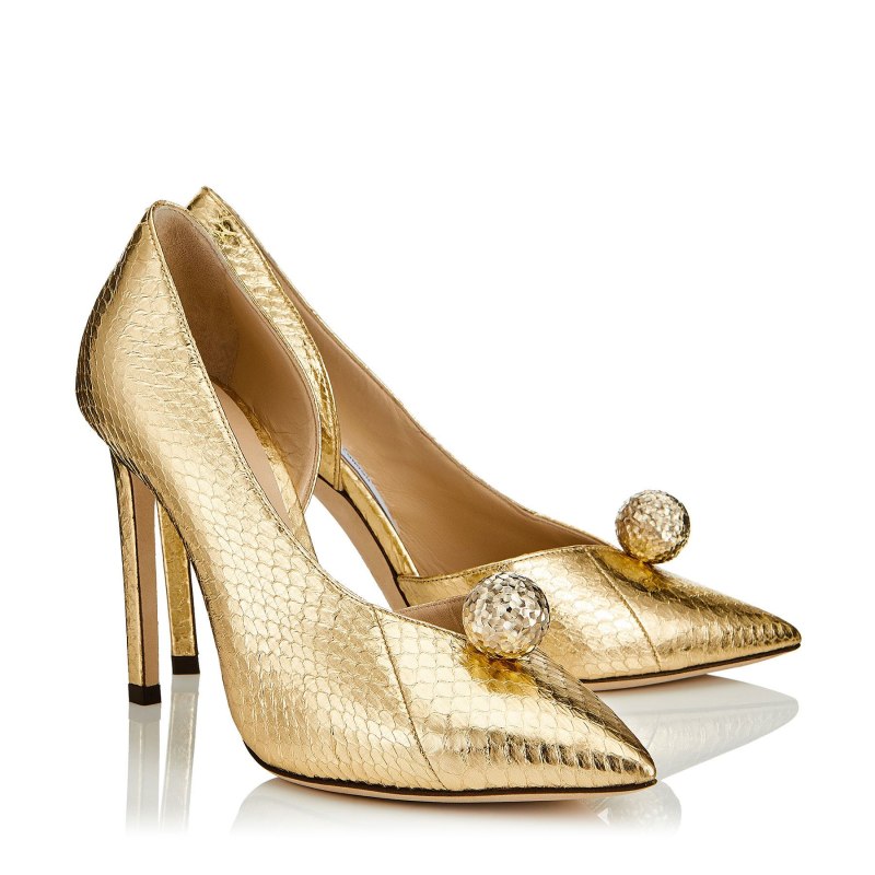 Золотые туфли Jimmy Choo
