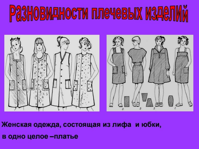 Ассортимент плечевых изделий