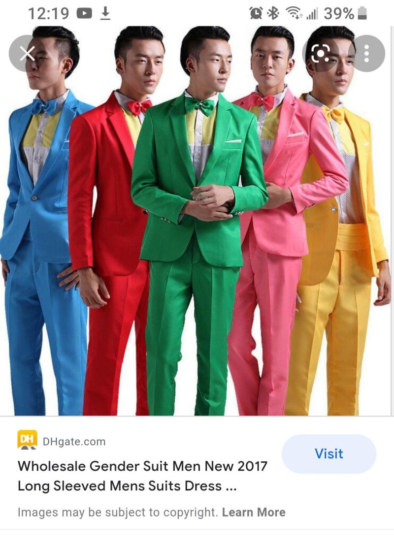 Яркие костюмы для мужчин