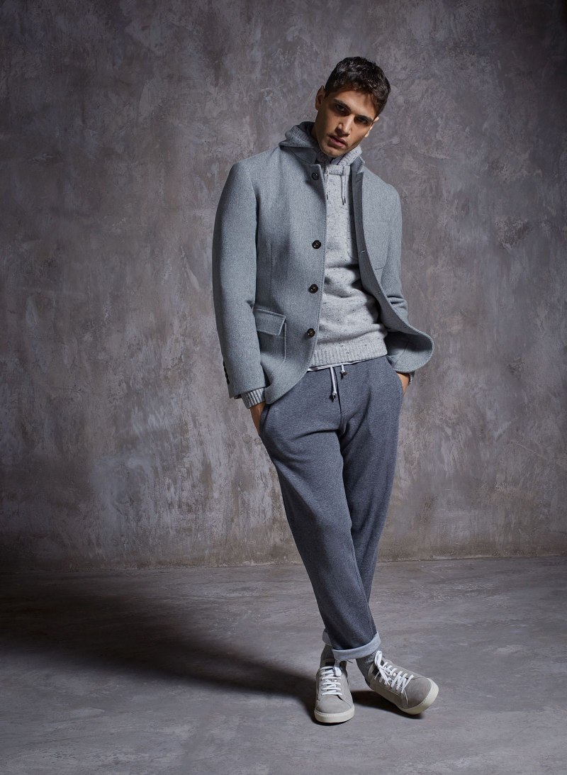 Костюм Brunello Cucinelli серый