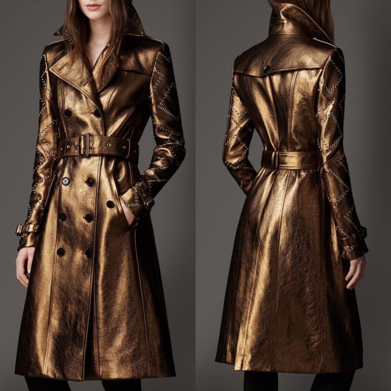 Кожаный тренч Burberry