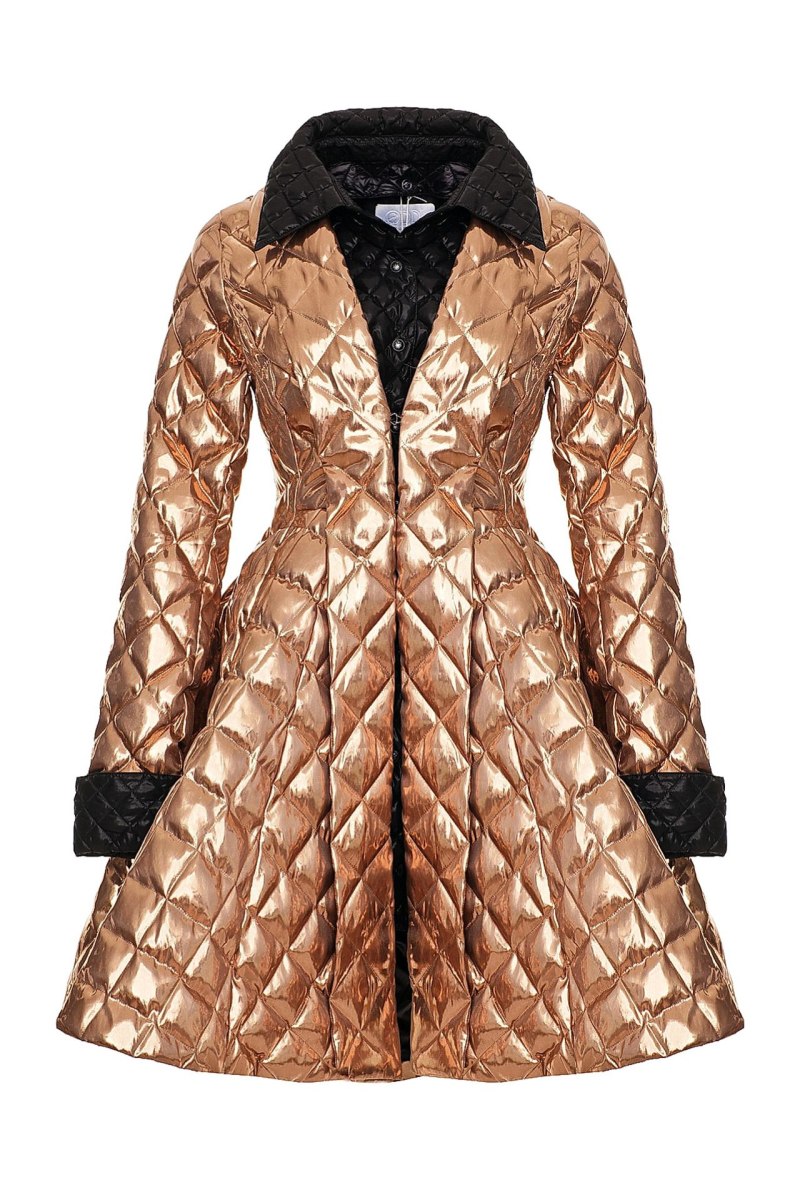 Odri золотой пуховик