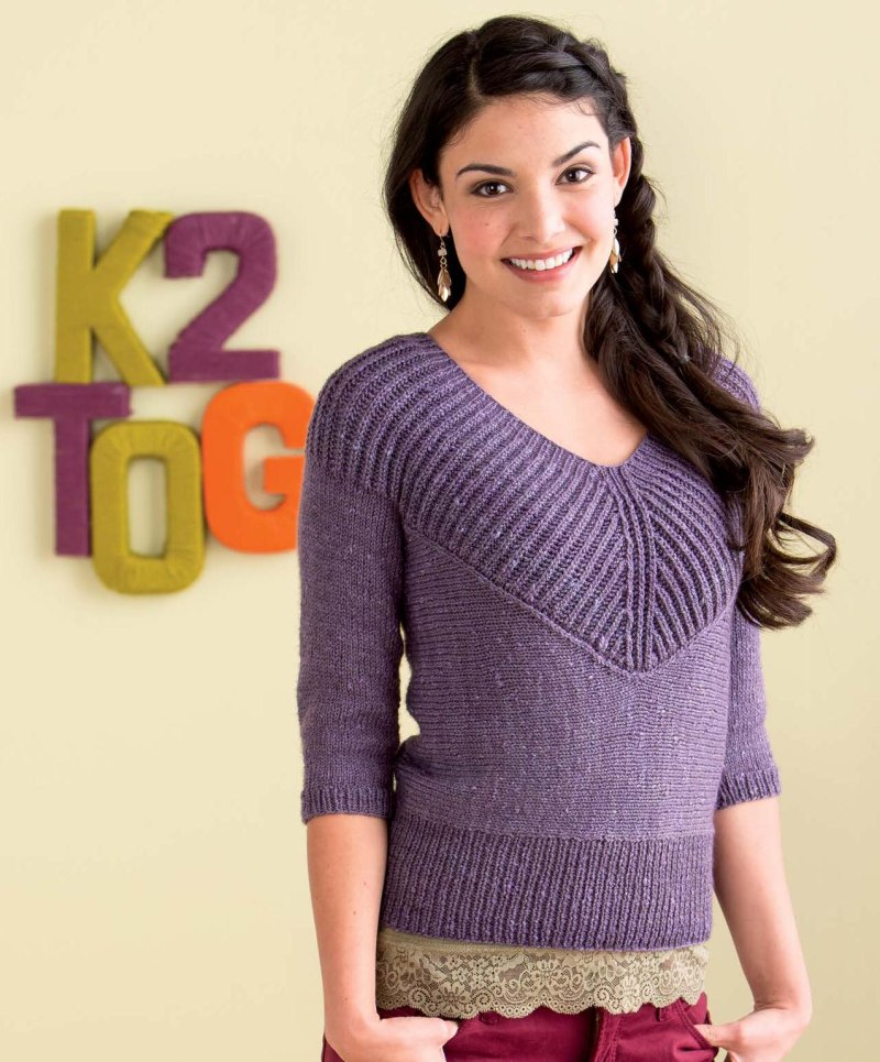 Джемпер с v образным вырезом