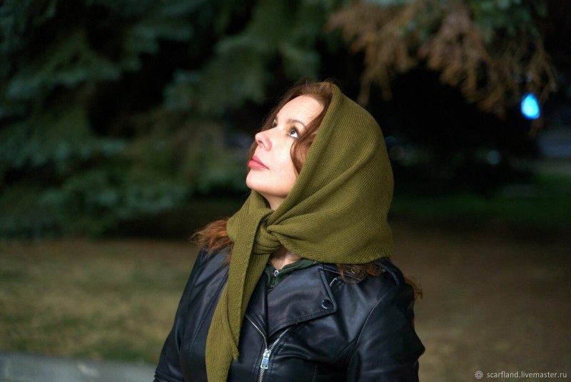 Пушистая косынка