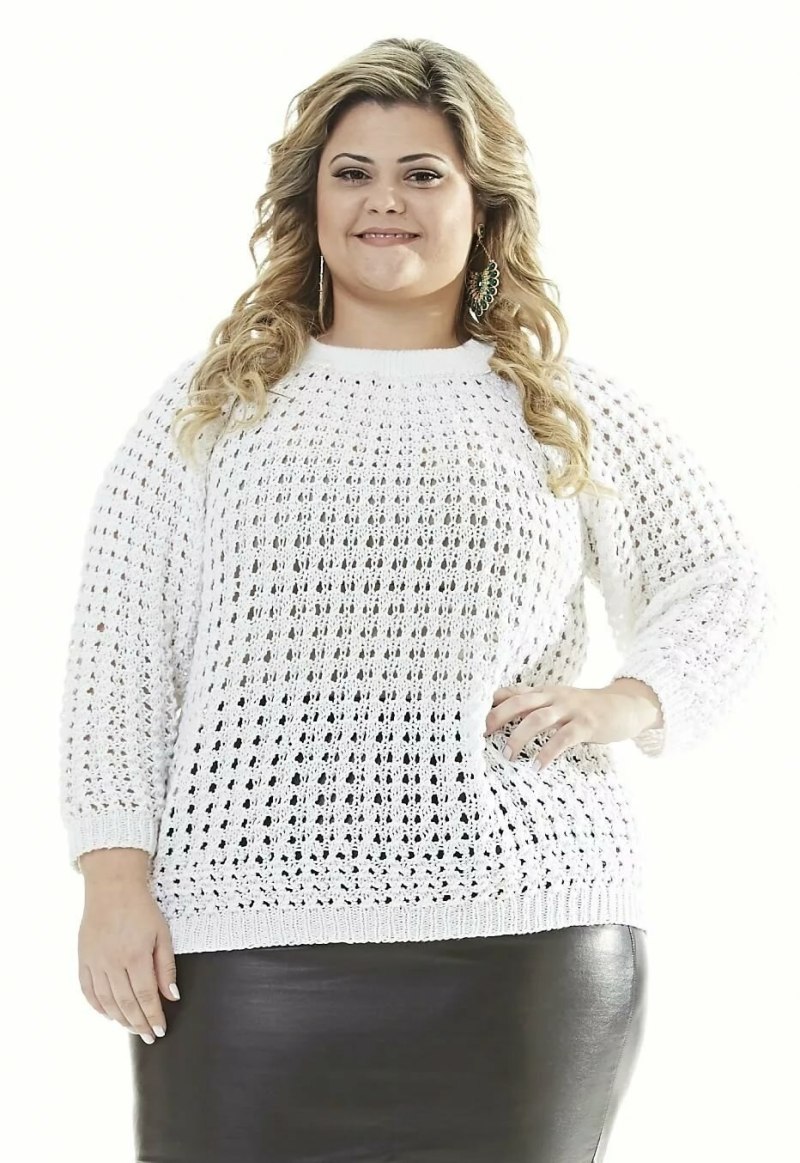 Джемпер для полных женщин