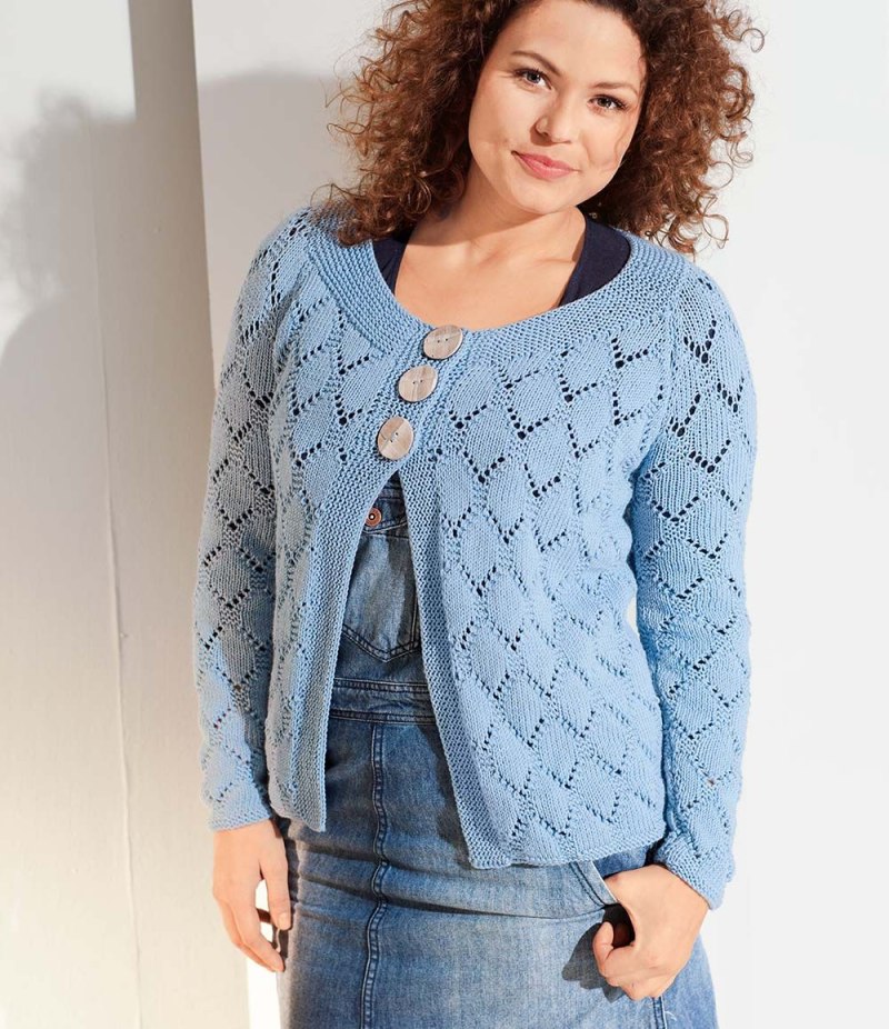 Вязаные жакеты для полных женщин