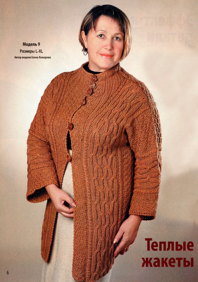 Вязание кардигана для полных