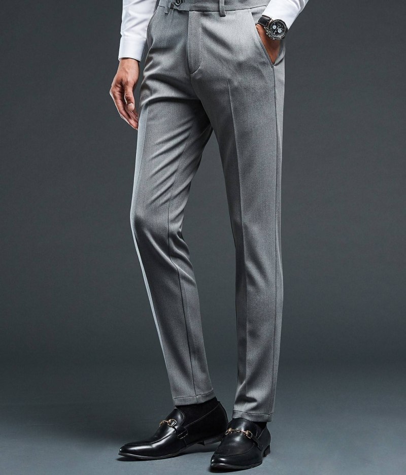 Серые классические брюки мужские